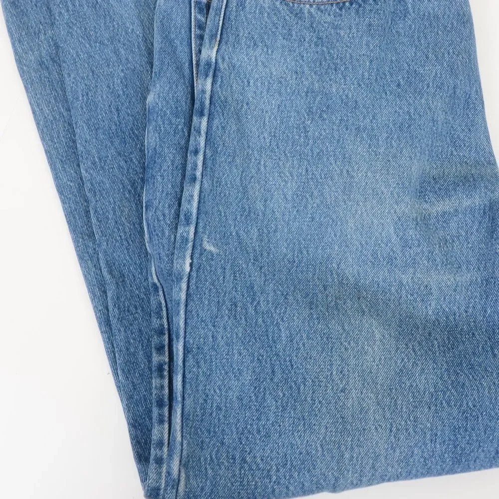 2 PAIRS! Lands End Men's 34X30 Blue Denim Straight Leg Jeans Medium Wash - Picture 6 of 8